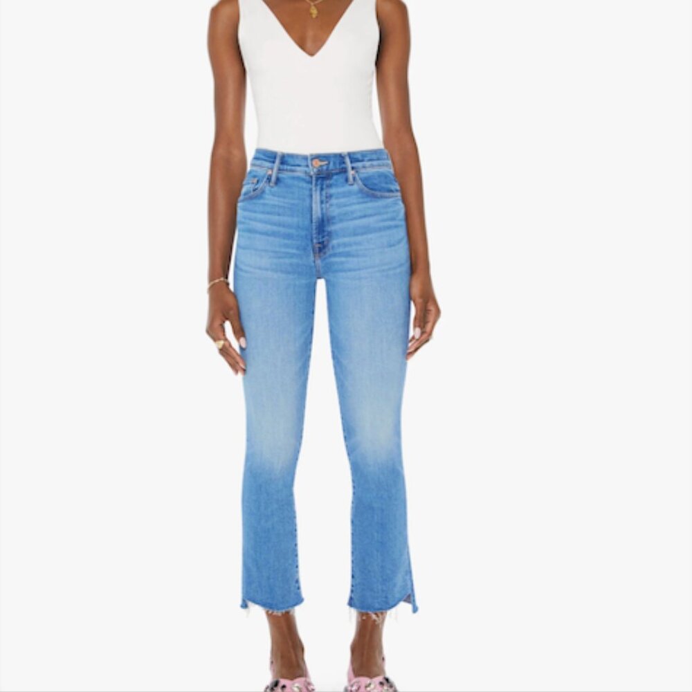 Mother The Insider Crop Step Fray Jean – Out Of The Blue – Size 26